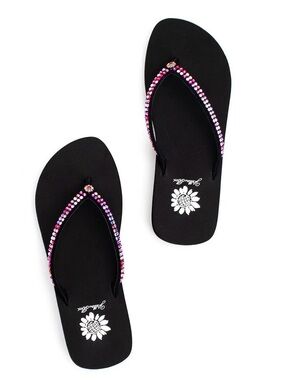 Yellow Box Jello Rhinestone Sandal, Fuschia Multi, NWOT, Women’s Size 6.5